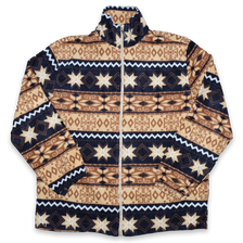 Vintage Pattern Fleece Jacket Large / XLarge - Double Double Vintage