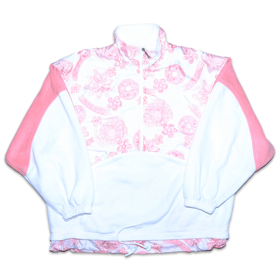 Vintage Pattern Q-Zip Fleece XLarge - Double Double Vintage