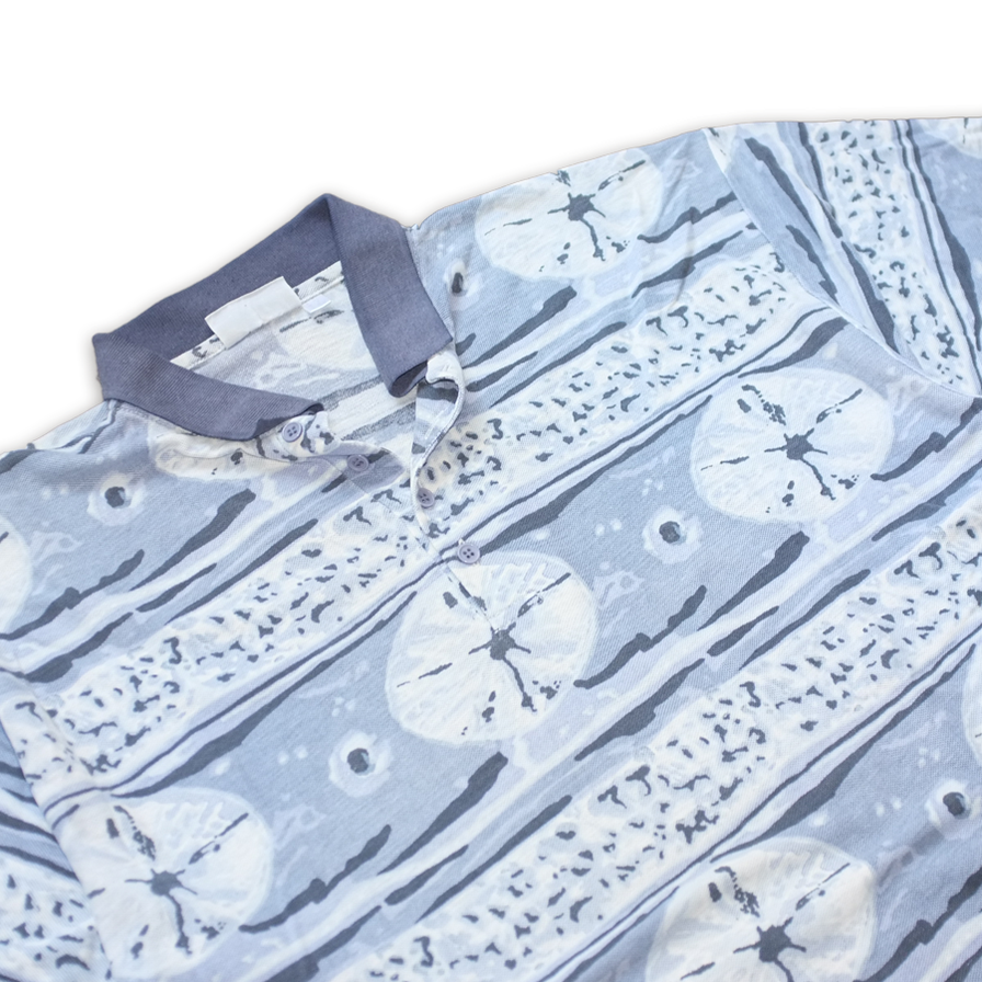 Vintage Pattern Polo Shirt Medium / Large - Double Double Vintage
