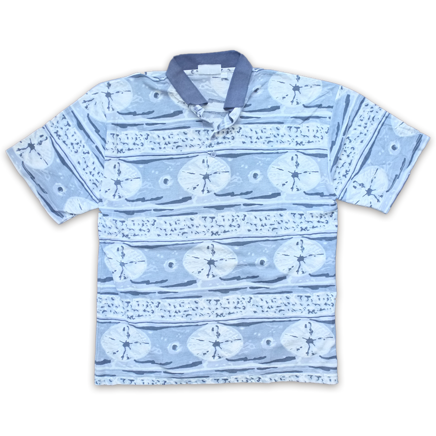 Vintage Pattern Polo Shirt Medium / Large - Double Double Vintage