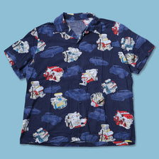 Vintage Car Pattern Shirt XLarge