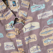 Vintage Fish Pattern Shirt Small / Medium