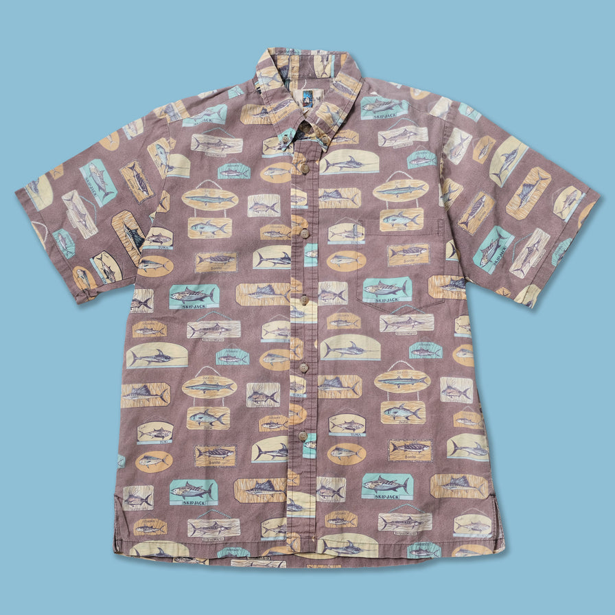 Vintage Fish Pattern Shirt Small / Medium