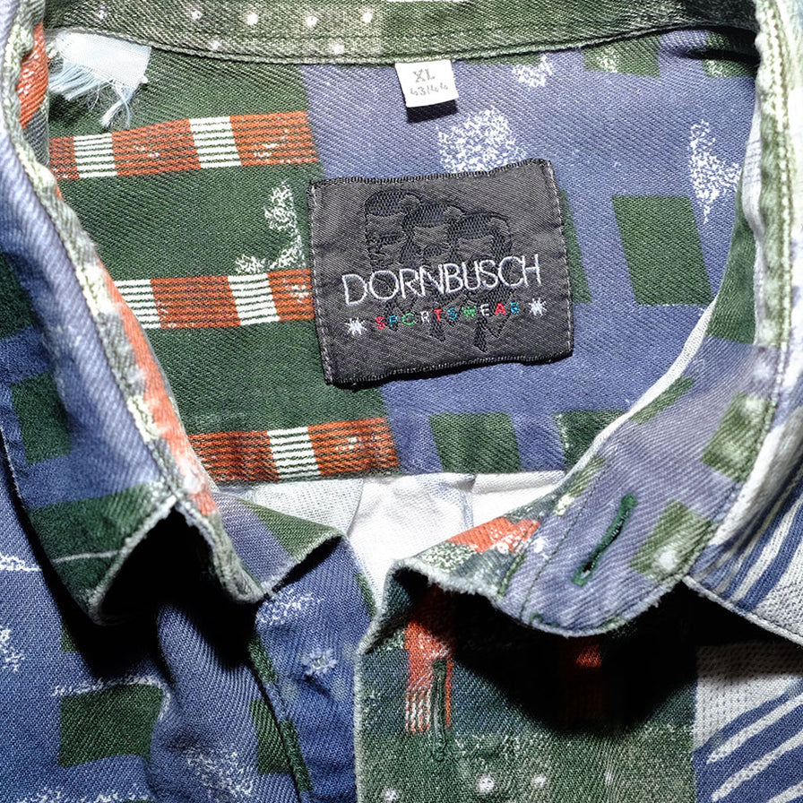 Vintage Flannell Pattern Shirt Large - Double Double Vintage