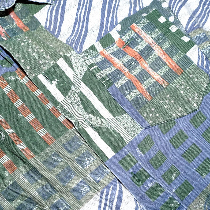 Vintage Flannell Pattern Shirt Large - Double Double Vintage