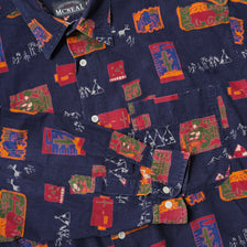 Vintage Pattern Cord Shirt XLarge
