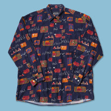 Vintage Pattern Cord Shirt XLarge