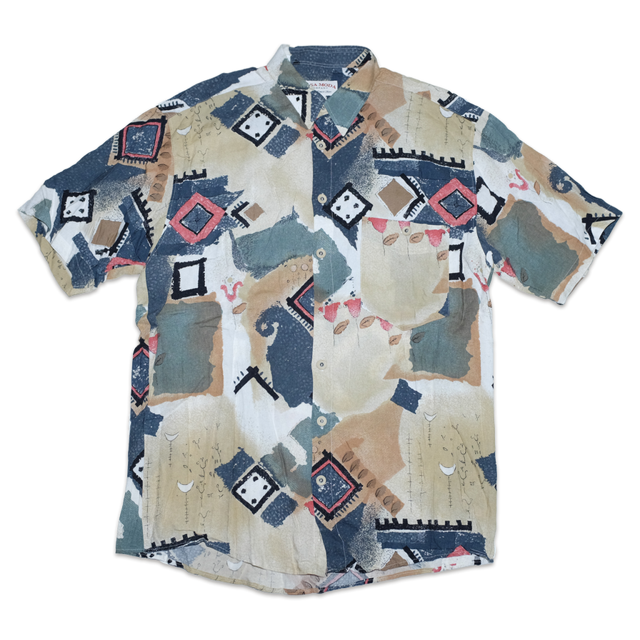 Vintage Pattern Shirt XLarge - Double Double Vintage