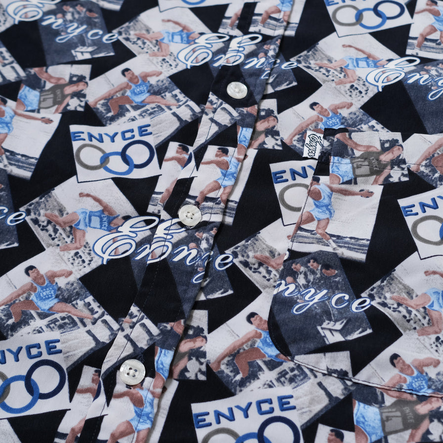 Vintage Athlete Pattern Shirt XLarge