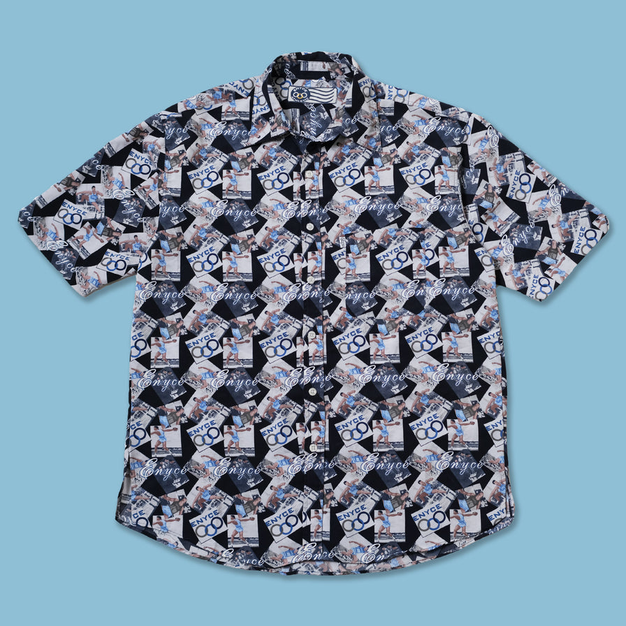 Vintage Athlete Pattern Shirt XLarge