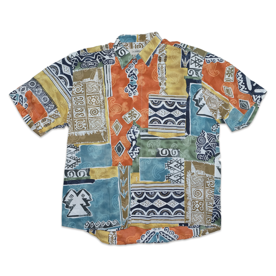 Vintage Pattern Shirt XLarge - Double Double Vintage