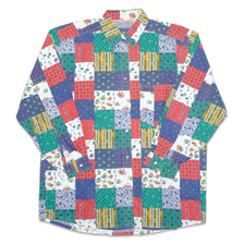 Vintage Square Pattern Shirt XLarge - Double Double Vintage