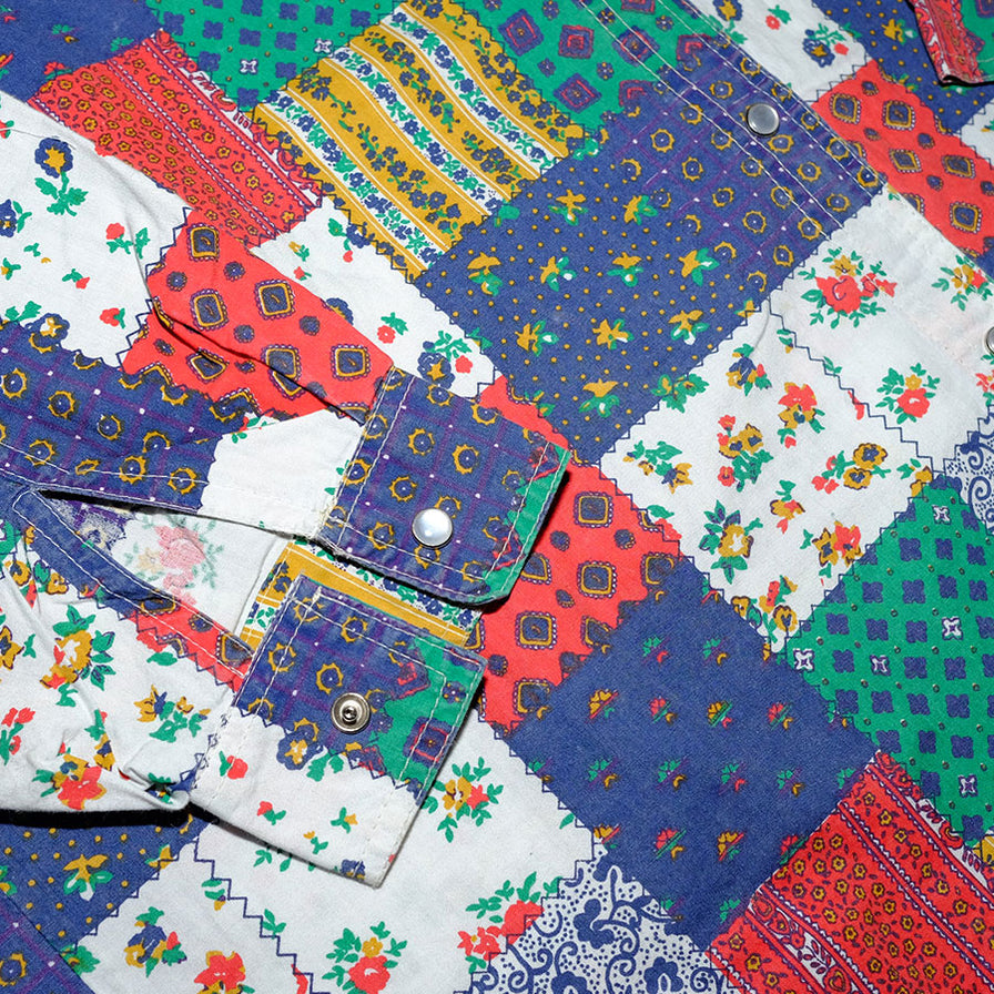 Vintage Square Pattern Shirt XLarge - Double Double Vintage