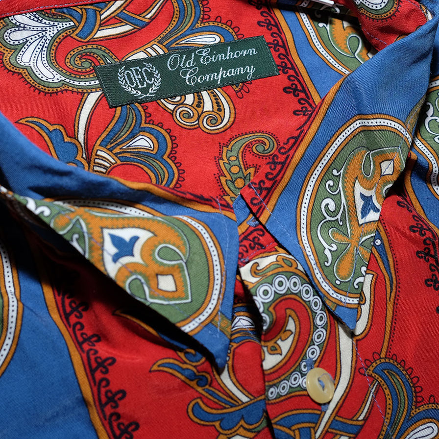 Vintage Pattern Silk Shirt XLarge - Double Double Vintage