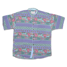 Vintage Roses Pattern Shirt XLarge - Double Double Vintage