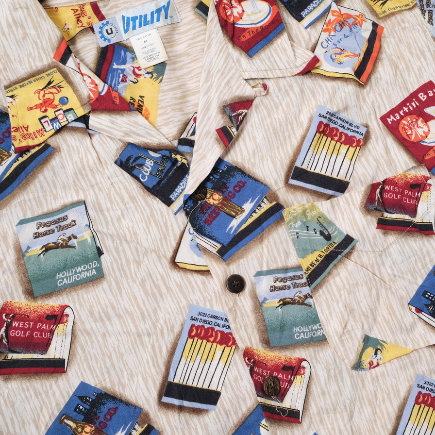 Vintage Matches Pattern Shirt Medium / Large