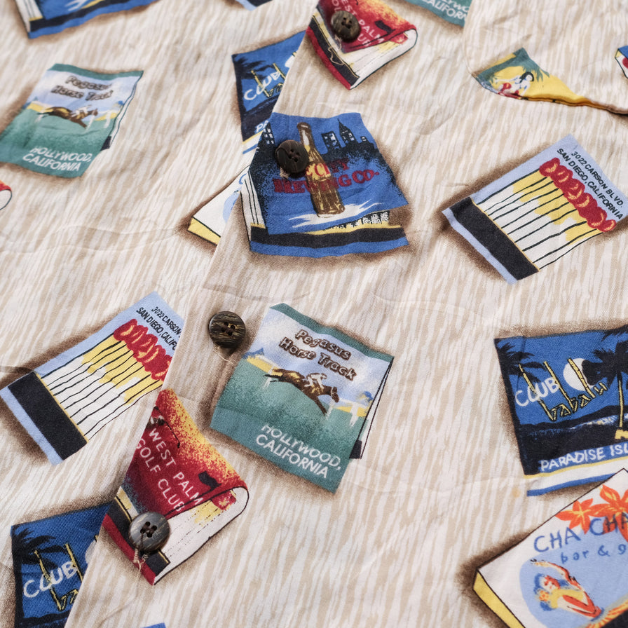 Vintage Matches Pattern Shirt Medium / Large