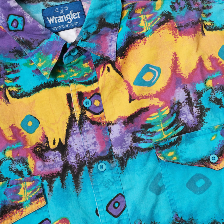 Vintage Wrangler Pattern Shirt XLarge