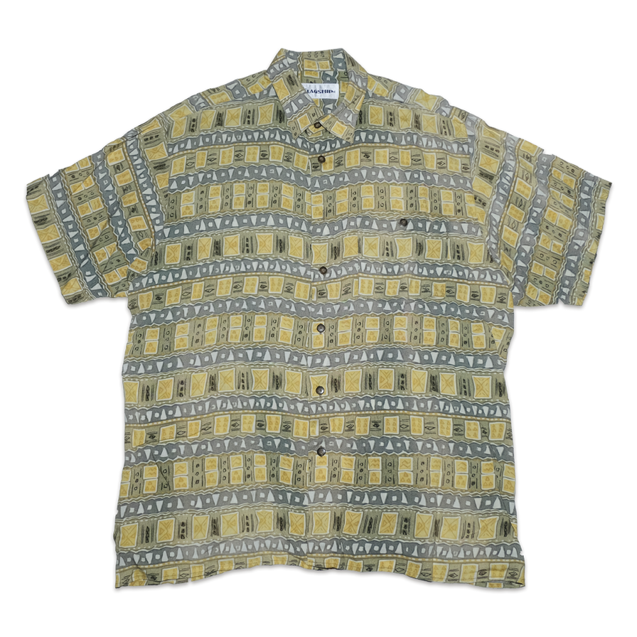 Vintage Pattern Shirt Large - Double Double Vintage