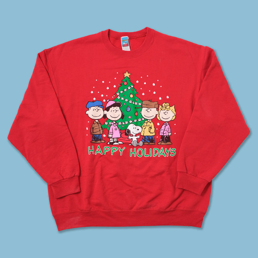 Vintage Peanuts Happy Holidays Sweater XLarge