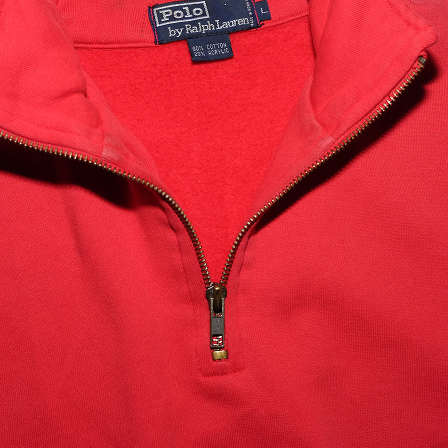 Vintage Polo Ralph Lauren USA Q-Zip Sweater Large / XLarge - Double Double Vintage