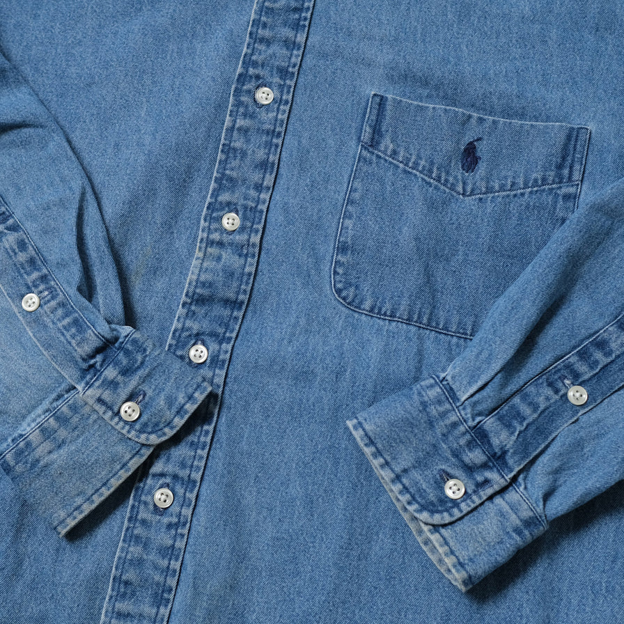 Vintage Polo Ralph Lauren Denim Shirt XLarge