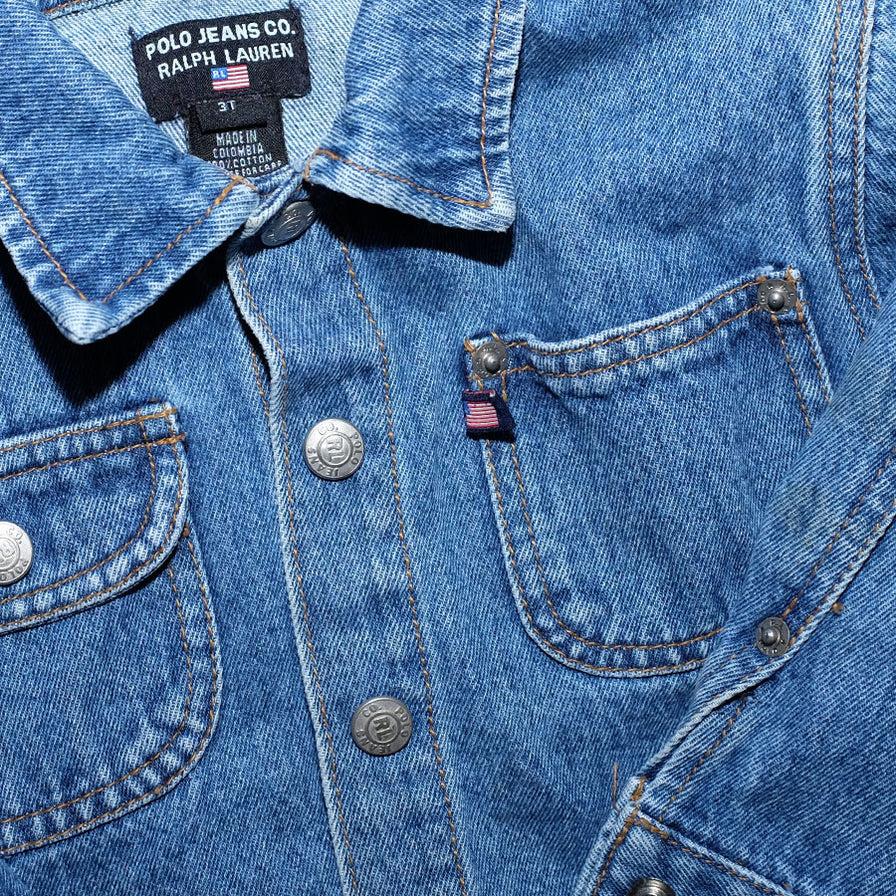 Vintage Polo Jeans Denim Jacket Kids XXS - Double Double Vintage