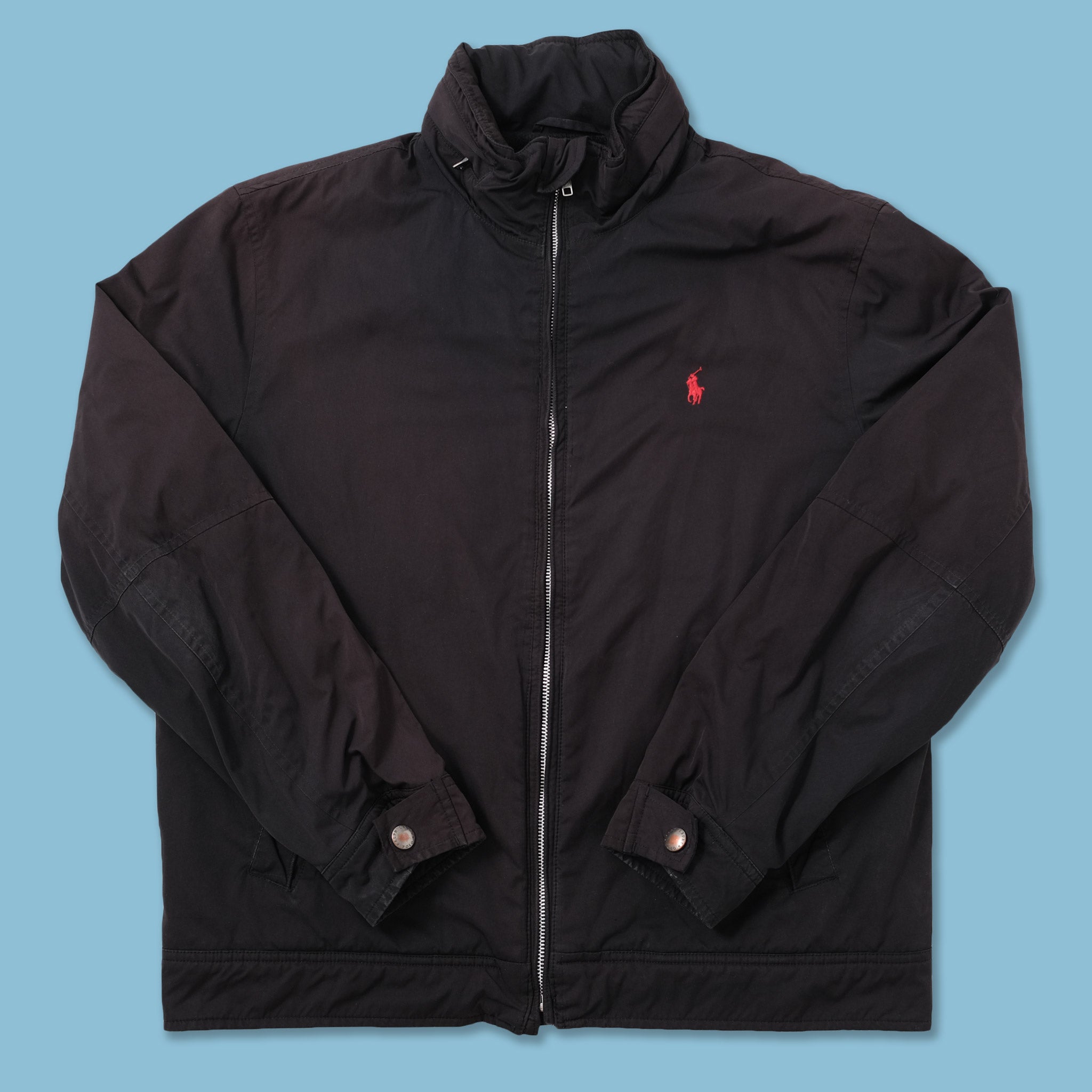 Black and red polo jacket online