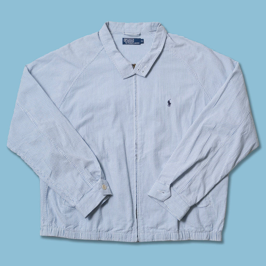Vintage Polo Ralph Lauren Seersucker Harrington Jacket Large / XLarge