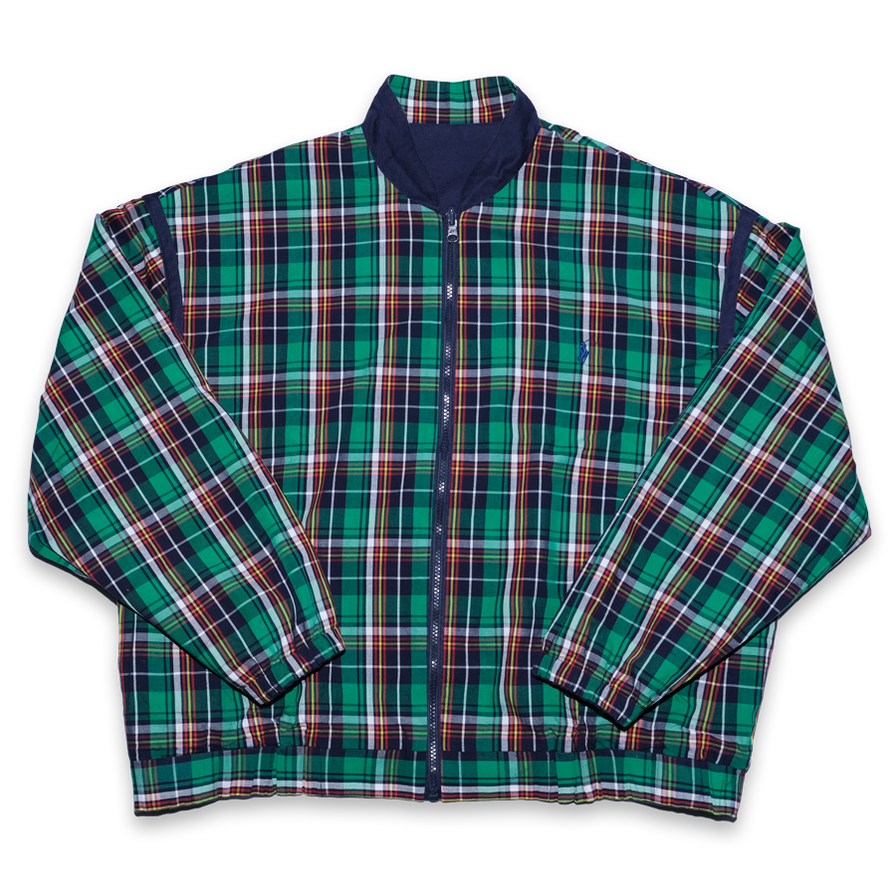 Vintage Polo Ralph Lauren Reversible Harrington Jacket Medium / Large