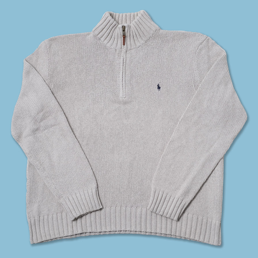 Vintage Polo Ralph Lauren Q-Zip Knit Sweater XLarge