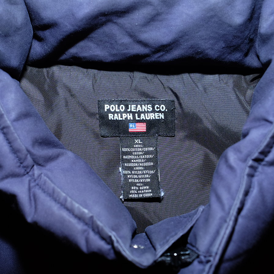 Vintage Polo Jeans Ralph Lauren Puffer Jacket XLarge Double