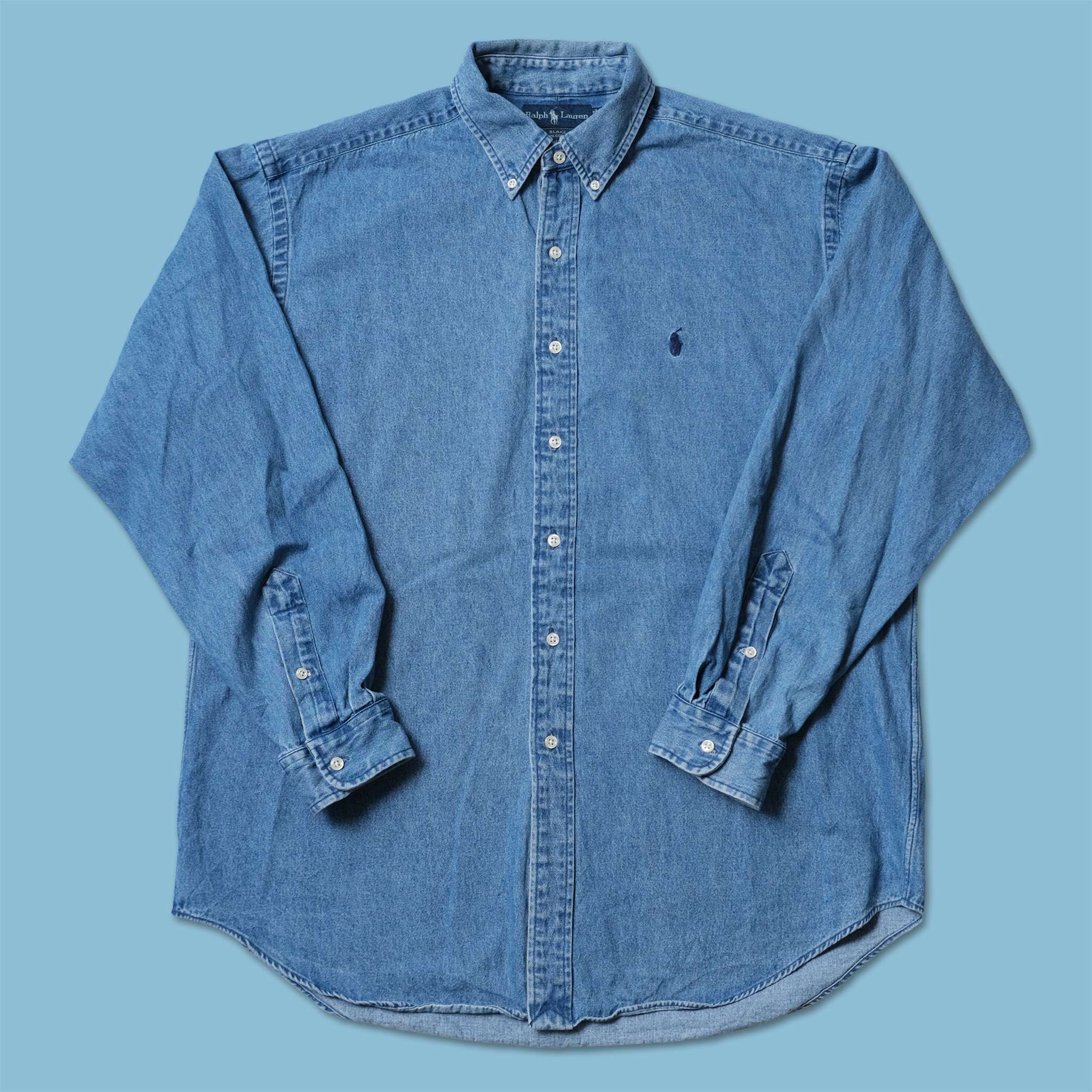 Ralph lauren denim hot sale shirt vintage