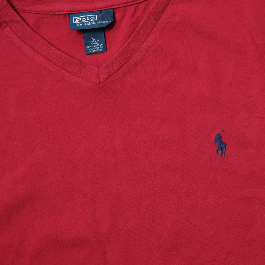 Vintage Polo Ralph Lauren V-Neck T-Shirt XLarge