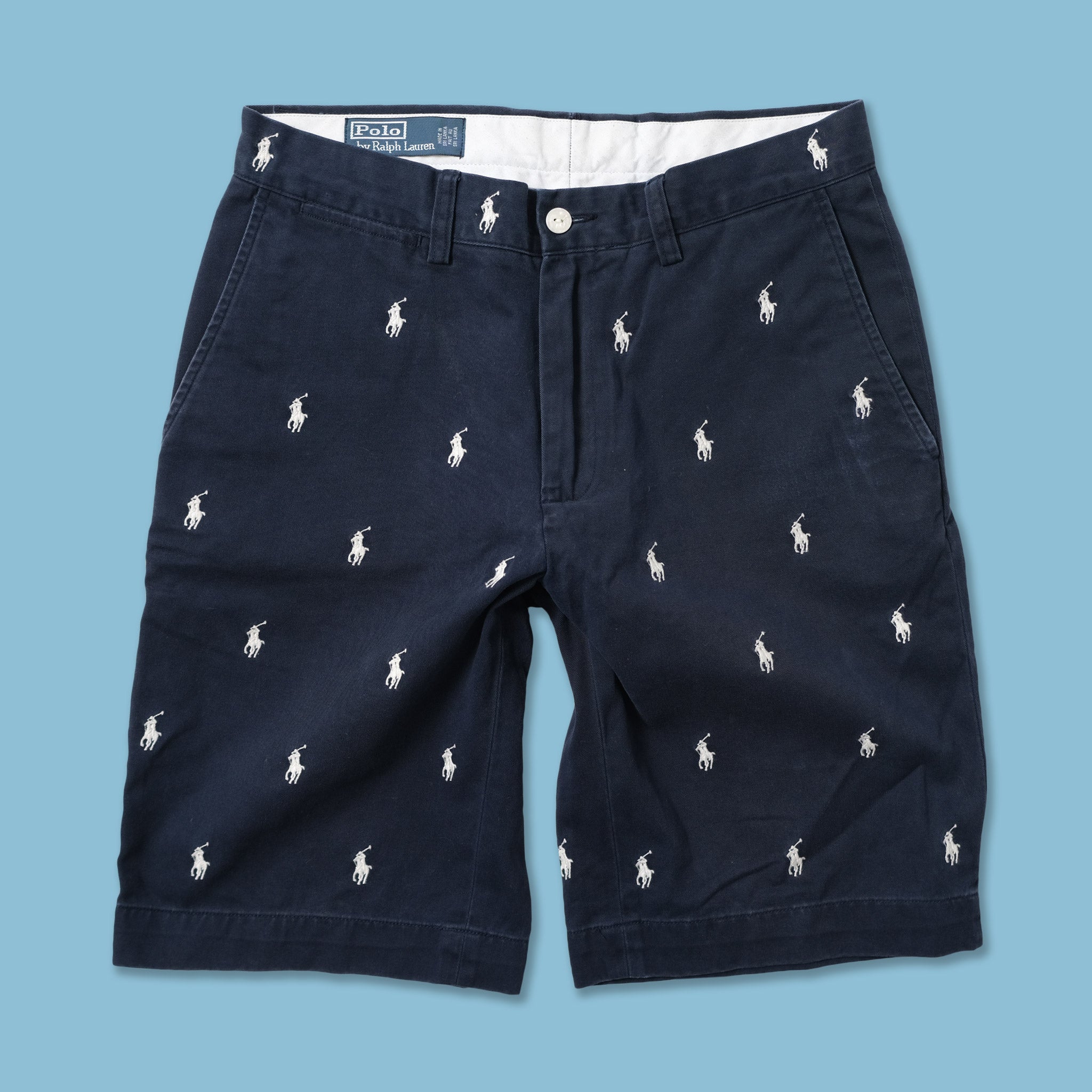 All over pony polo shorts sales