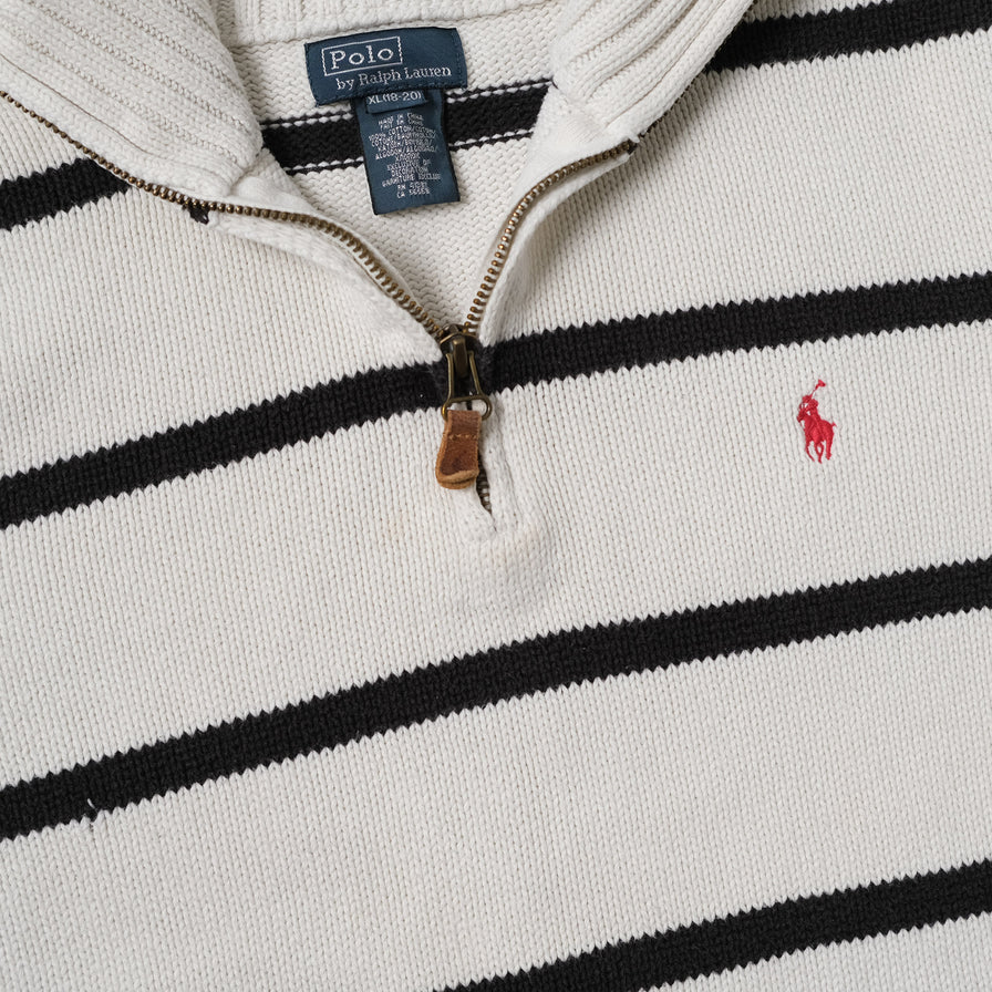 Vintage Polo Ralph Lauren Women's Q-Zip Sweater Small