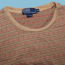 Vintage Polo Ralph Lauren Pattern T-Shirt XLarge - Double Double Vintage