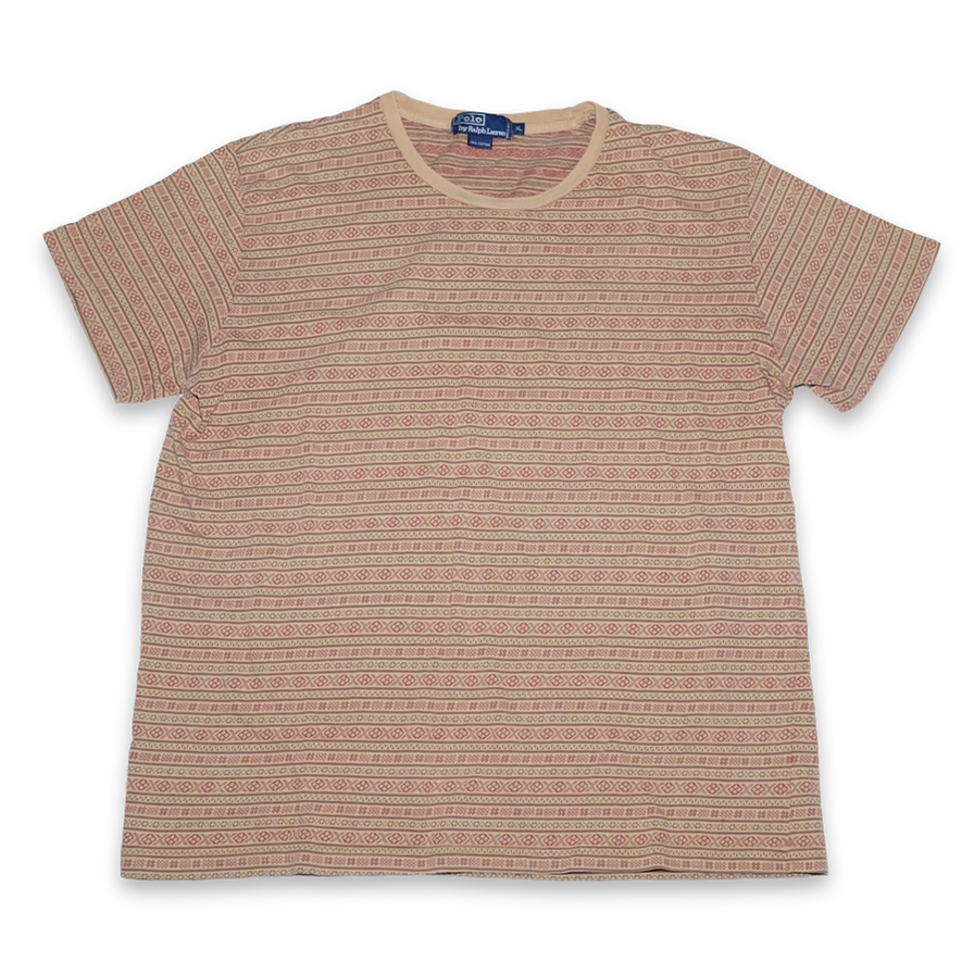 Vintage Polo Ralph Lauren Pattern T-Shirt XLarge - Double Double Vintage