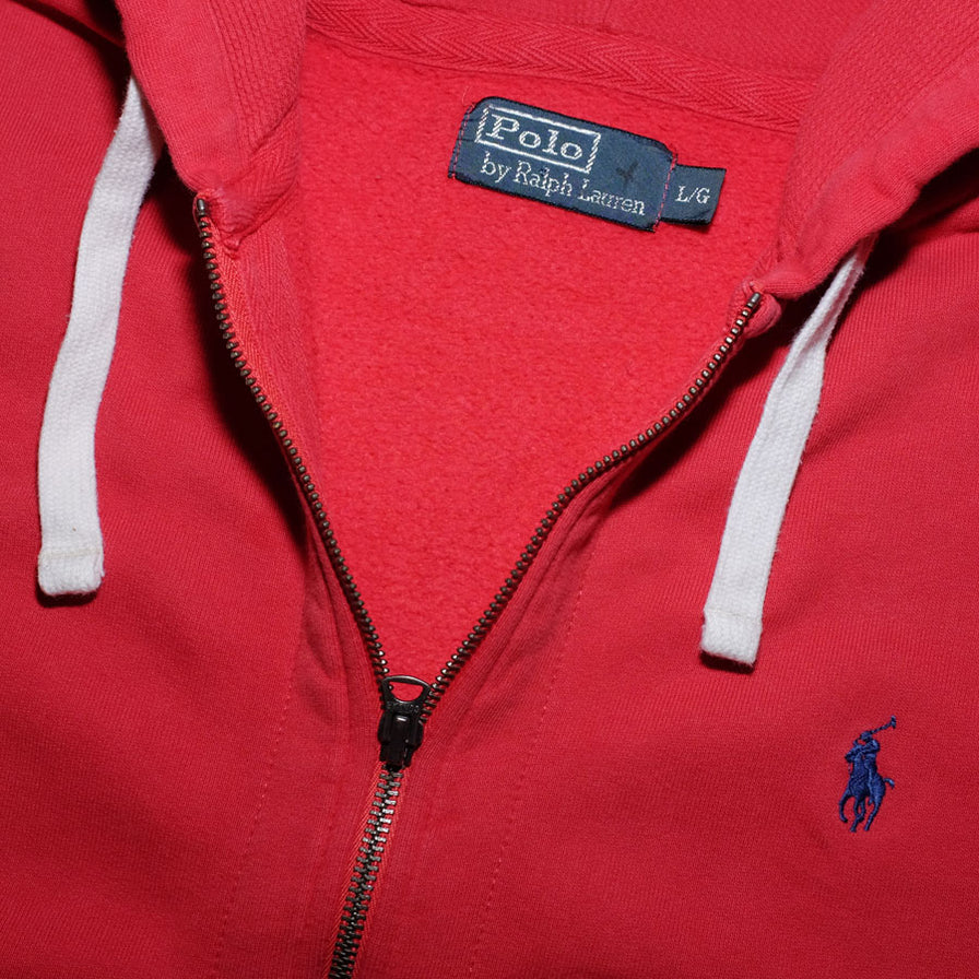 Vintage Polo Ralph Lauren Zip Hoodie Large - Double Double Vintage