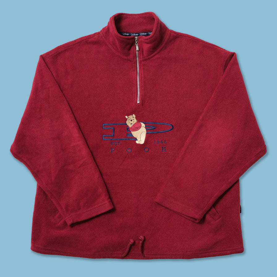 Vintage Winnie Pooh Q-Zip Fleece Large