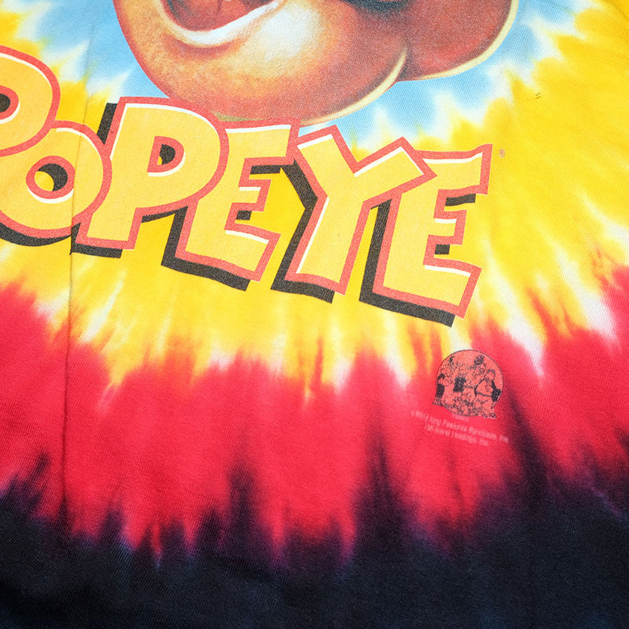 Vintage Popeye Tie Dye T-Shirt XLarge / XXL - Double Double Vintage