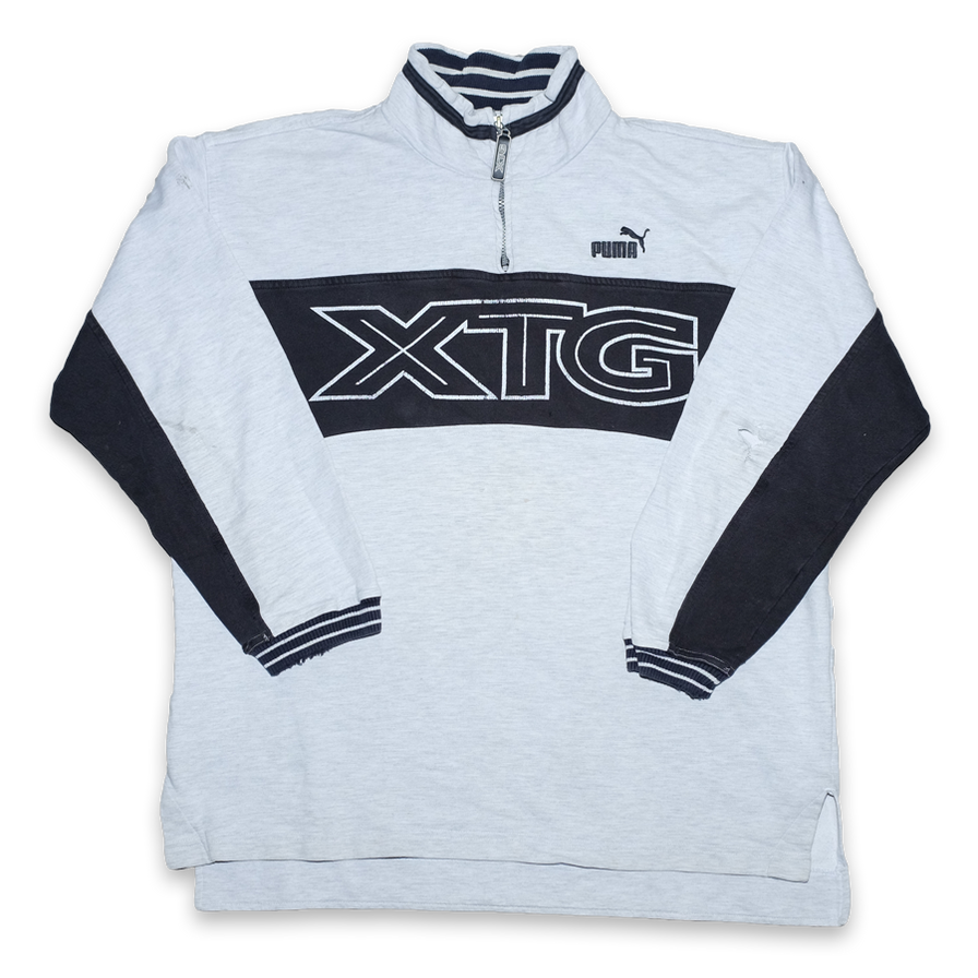 Vintage Puma GTX Q-Zip Sweater XLarge