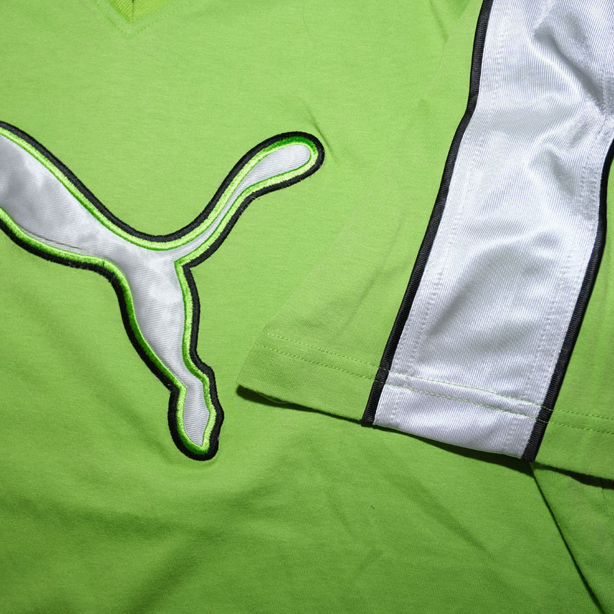 Vintage Puma V-Neck T-Shirt Large - Double Double Vintage