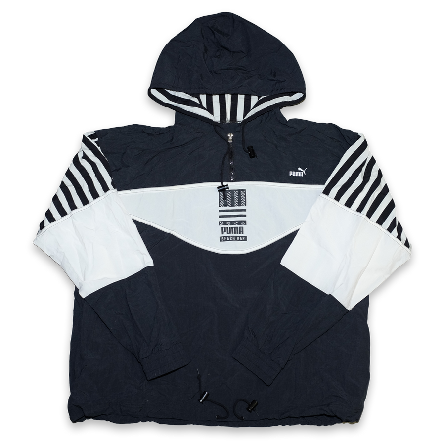 Vintage Puma Beach Rap Hooded Windbreaker XLarge