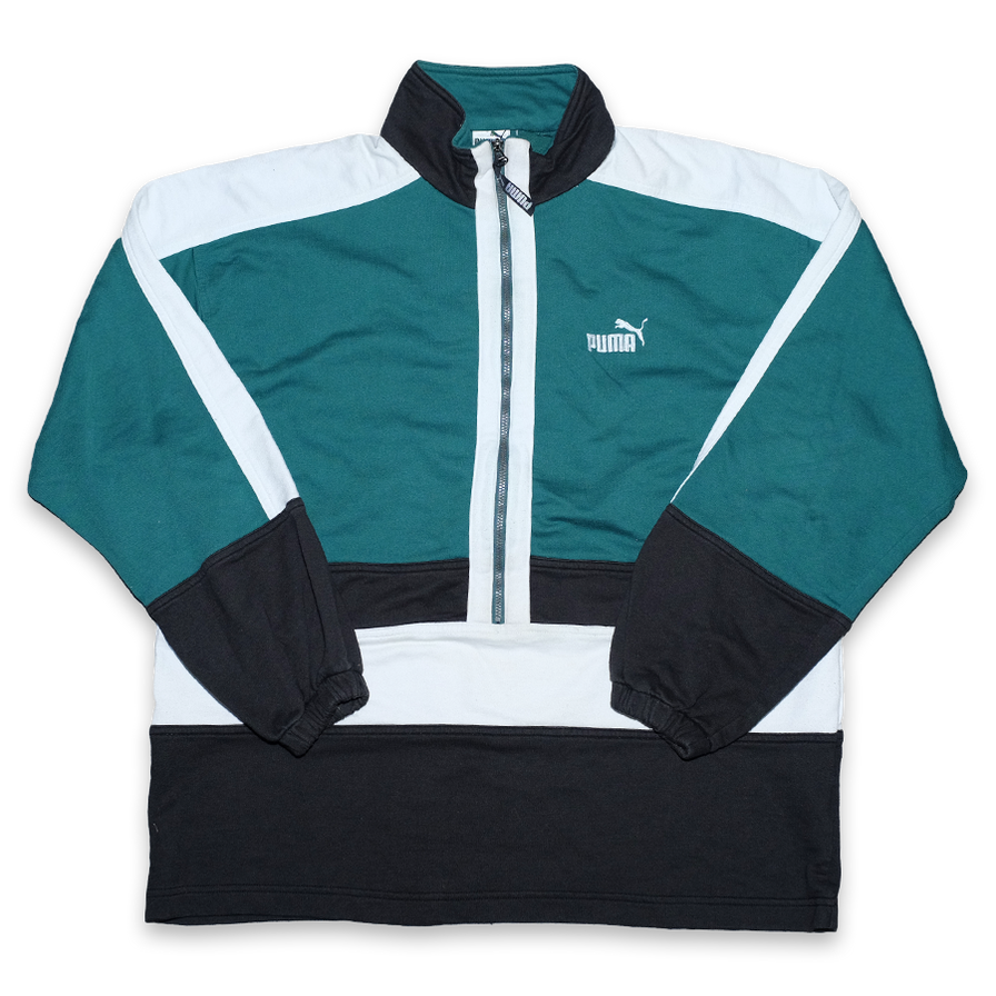Vintage Puma Q-Zip Sweater Large - Double Double Vintage