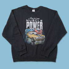 Vintage American Muscle Car Sweater Large