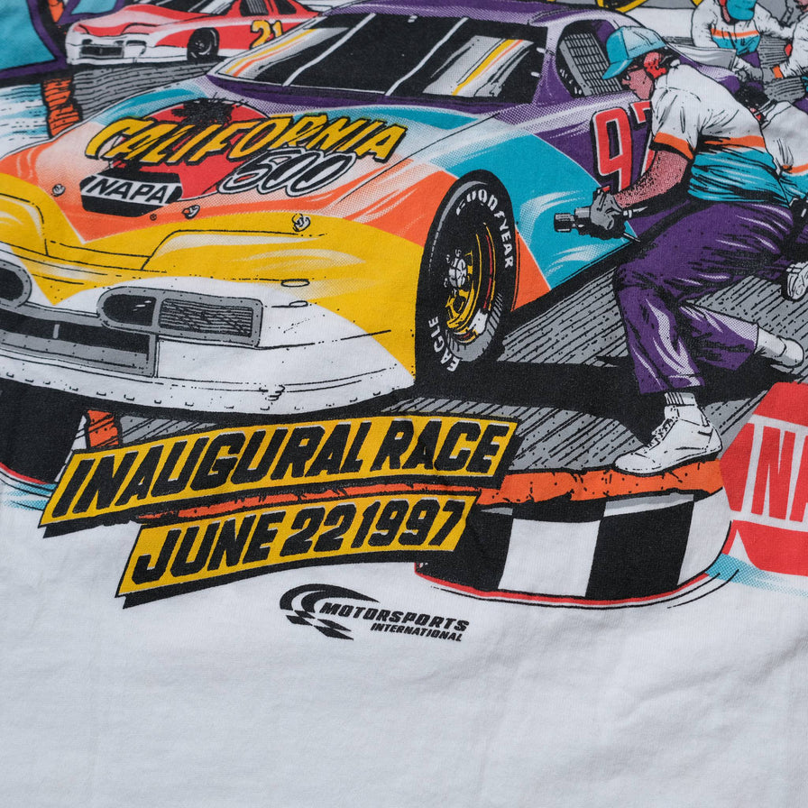Vintage 1997 California 500 Racing T-Shirt Large
