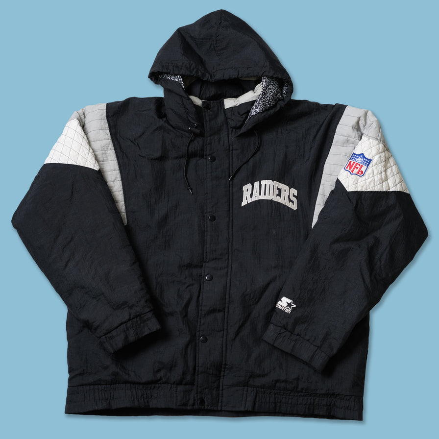 Vintage Starter Oakland Raiders Jacket Large XLarge Double Double Vintage