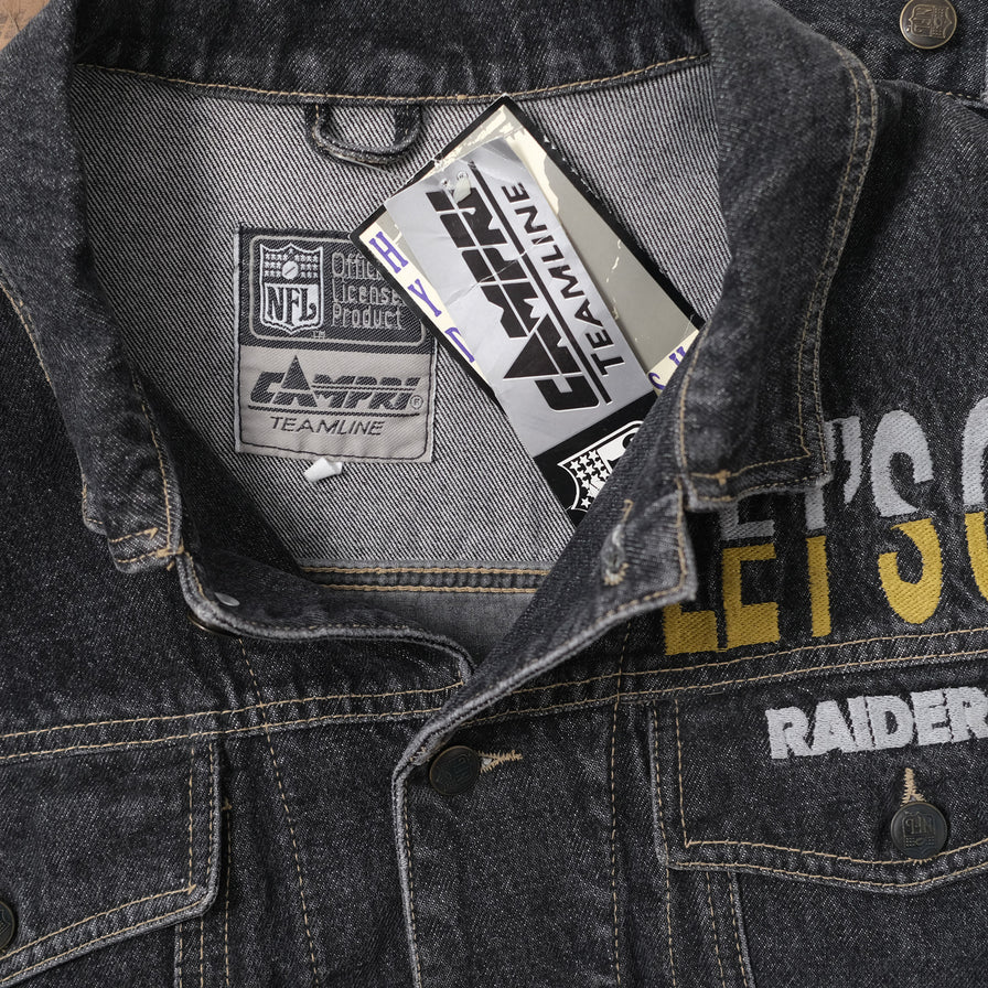 Vintage Deadstock Los Angeles Raiders Denim Jacket Large