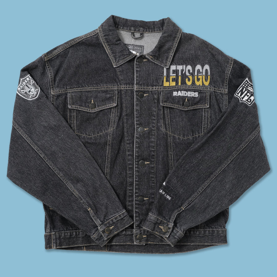 Vintage Deadstock Los Angeles Raiders Denim Jacket Large